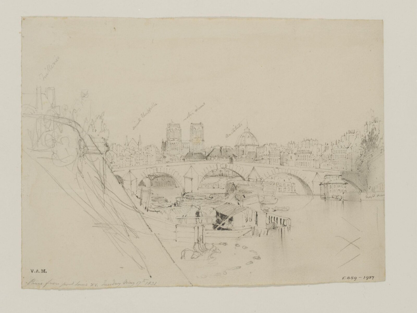 Drawing, William Callow, 1829-1850