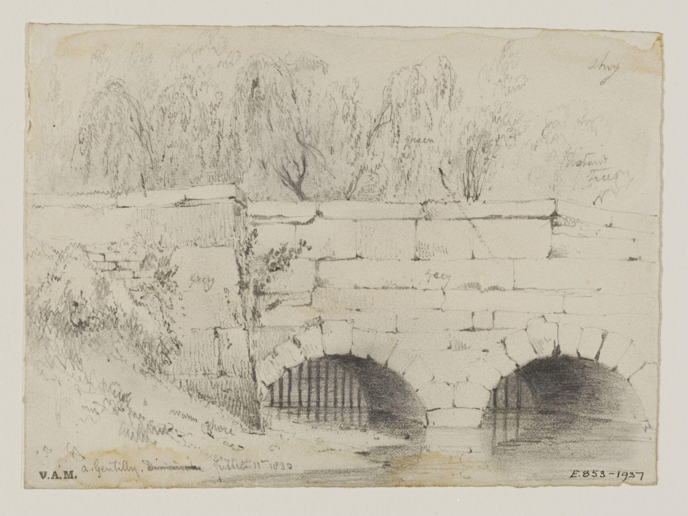 Drawing, William Callow, 1829-1850