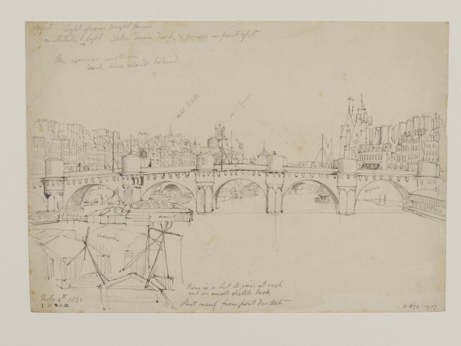 Drawing, William Callow, 1829-1850
