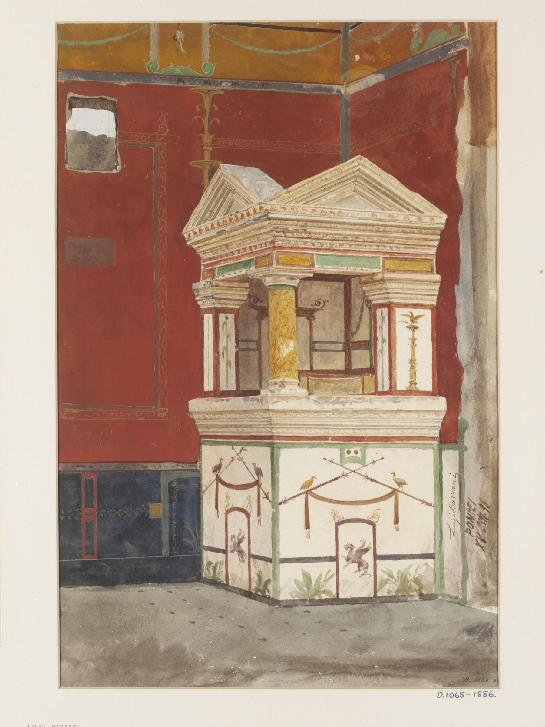 Painting of Pompeii, Luigi Bazzani, 15th September 1876