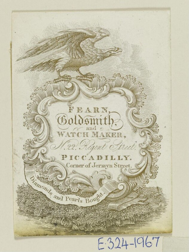 Trade card — 2nd quarter 19th century