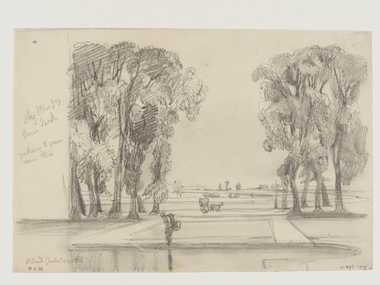 Drawing of St. Cloud, William Callow, 24/07/1832