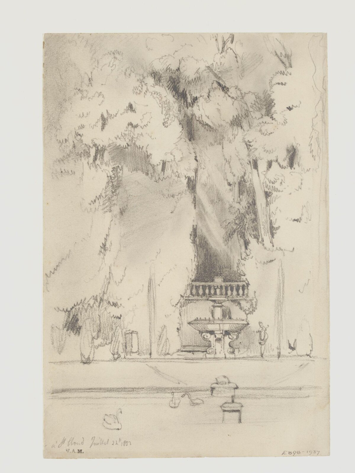 Drawing of St. Cloud, William Callow, 24/07/1832