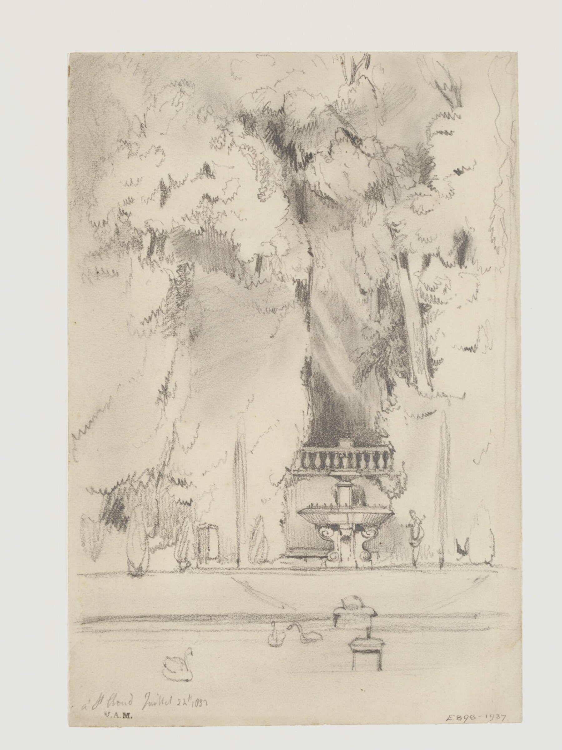Drawing of St. Cloud, William Callow, 24/07/1832