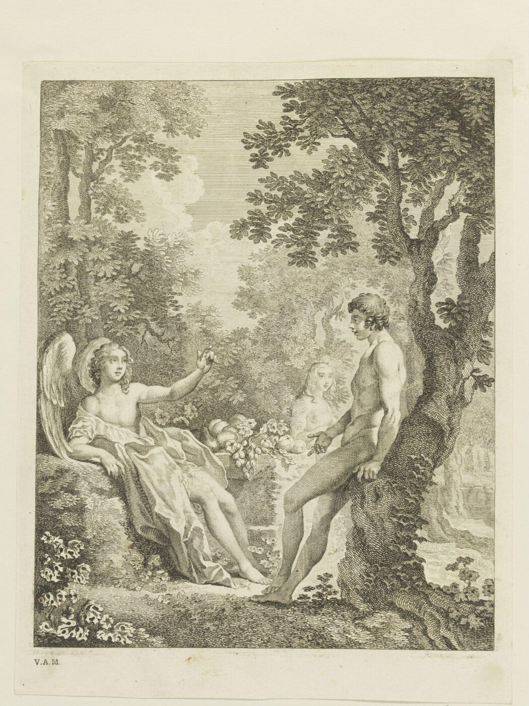 Francis Hayman, Adam and Eve with the Archangel Raphael