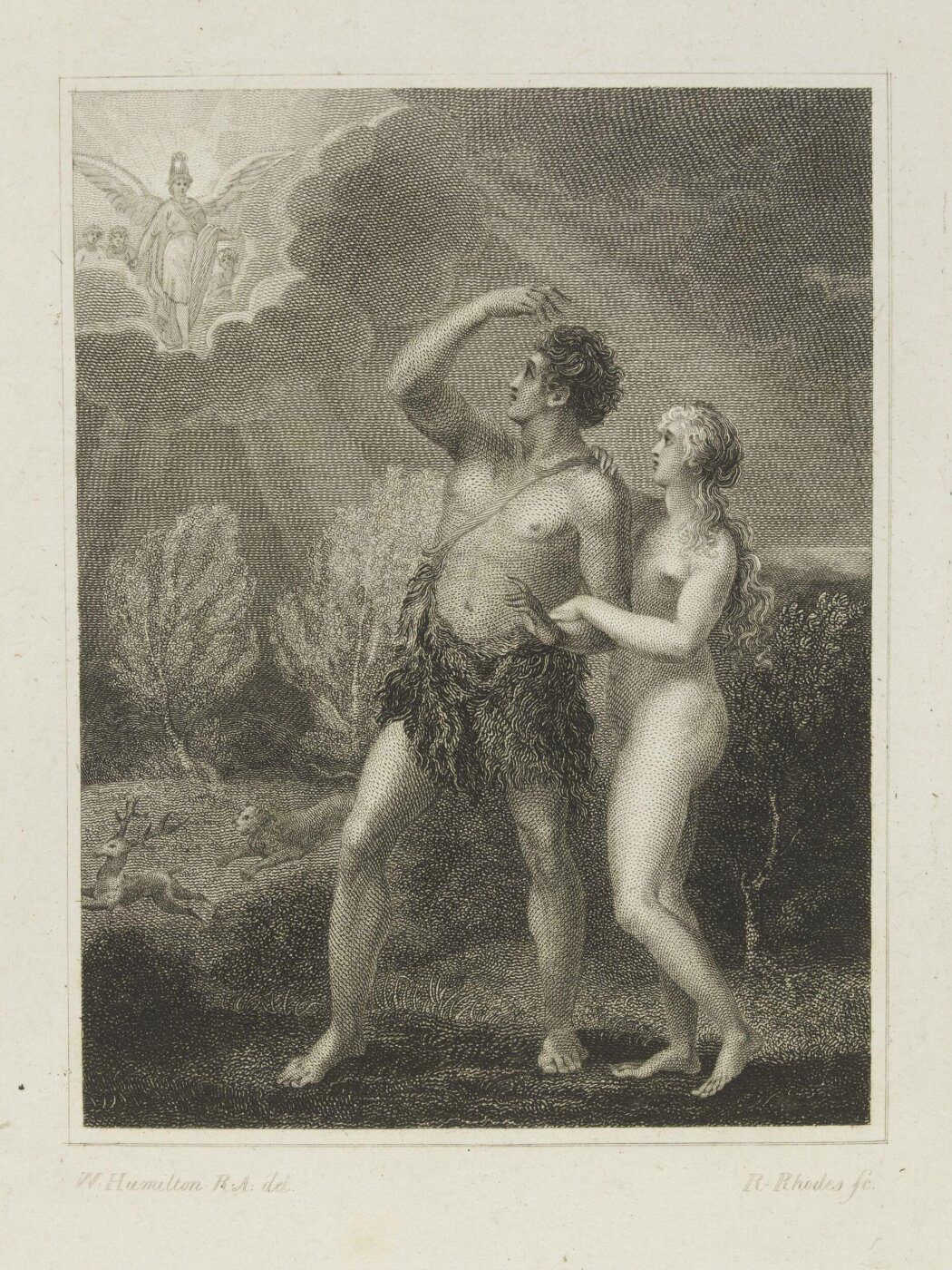 William Hamilton, Adam and Eve with the Archangel Michael after the Fall