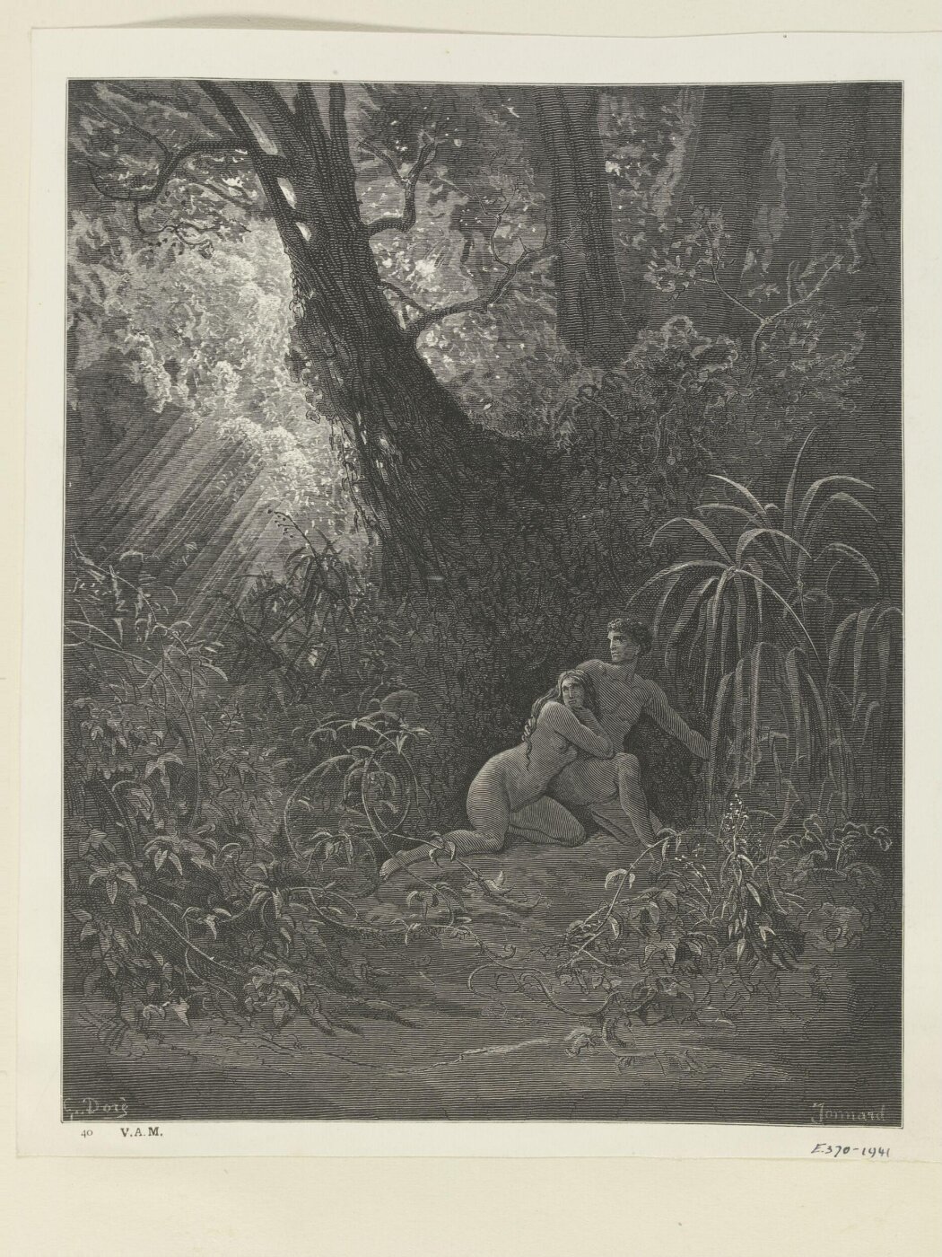 Gustave Doré, Adam and Eve after the Fall