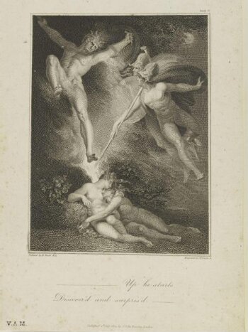 Adam and Eve with Satan, Ithuriel and Zephon | William Finden