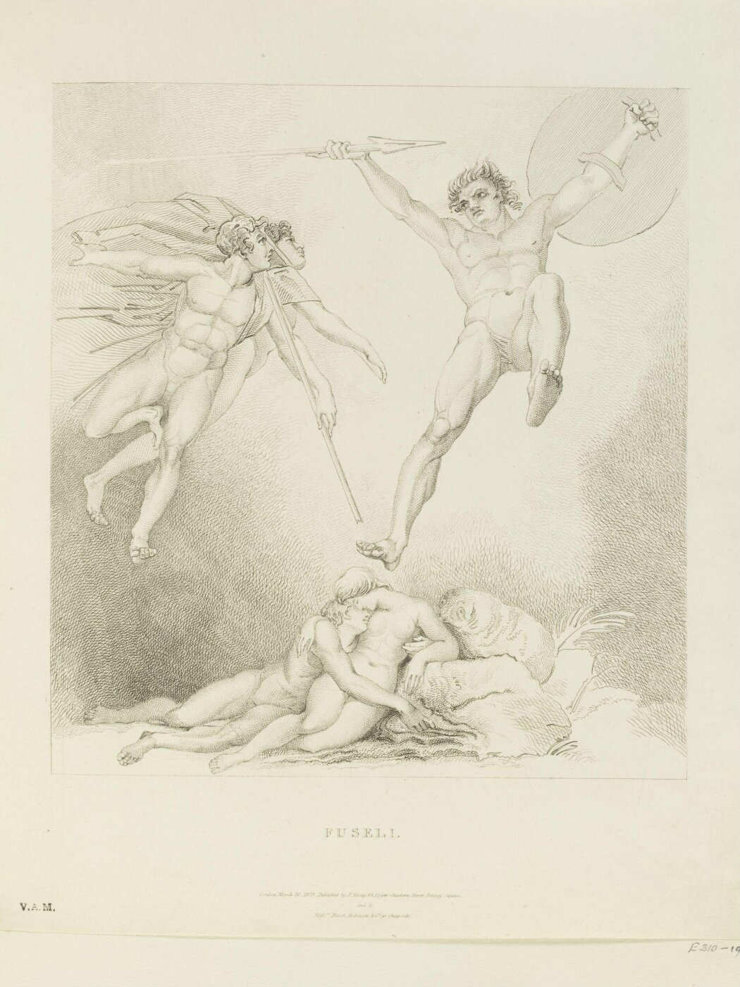 Henry Fuseli, Satan starting from the touch of Ithuriel's lance