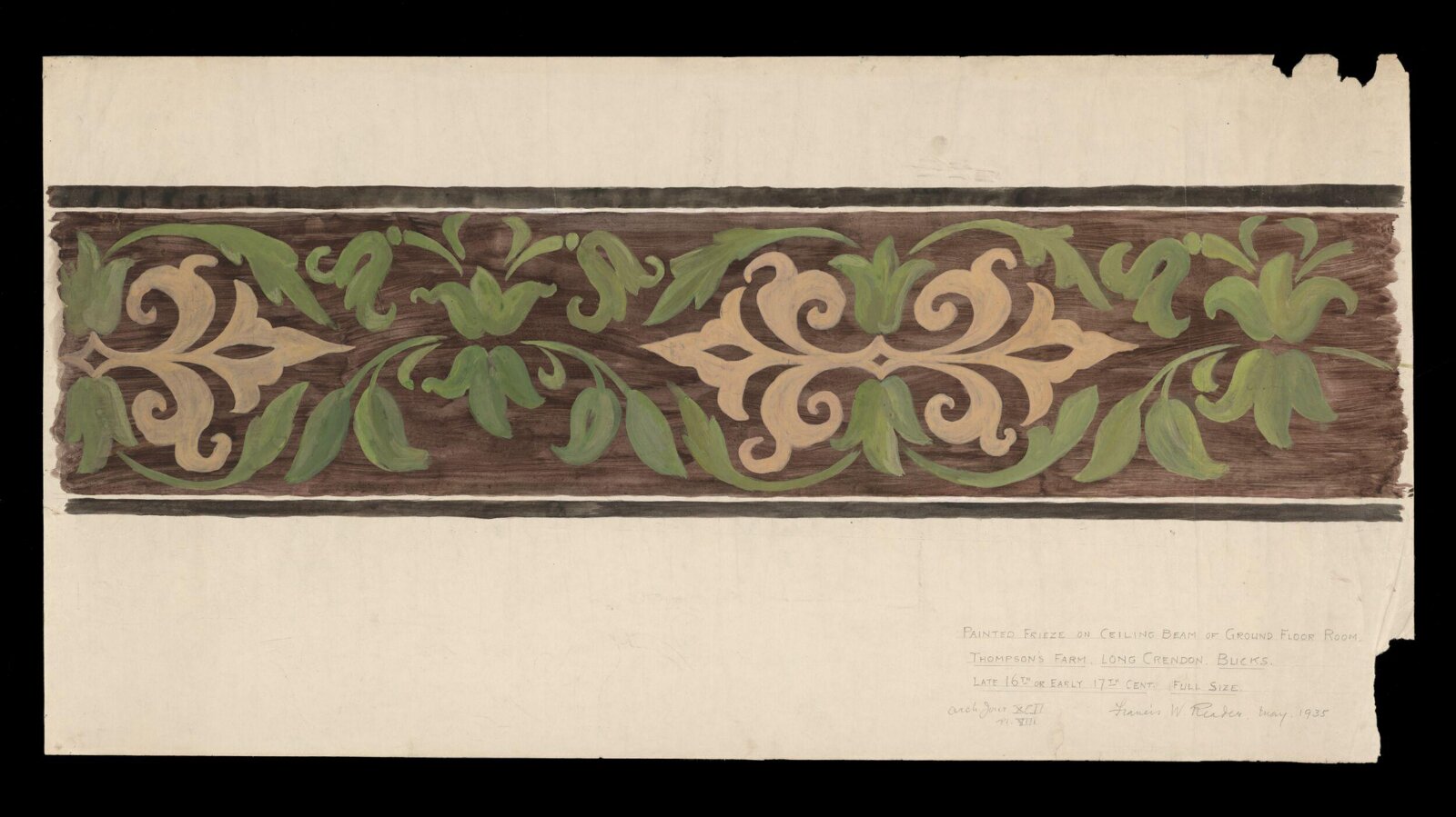 Long Crendon, Thompson's Farm, Francis W. Reader, May 1935