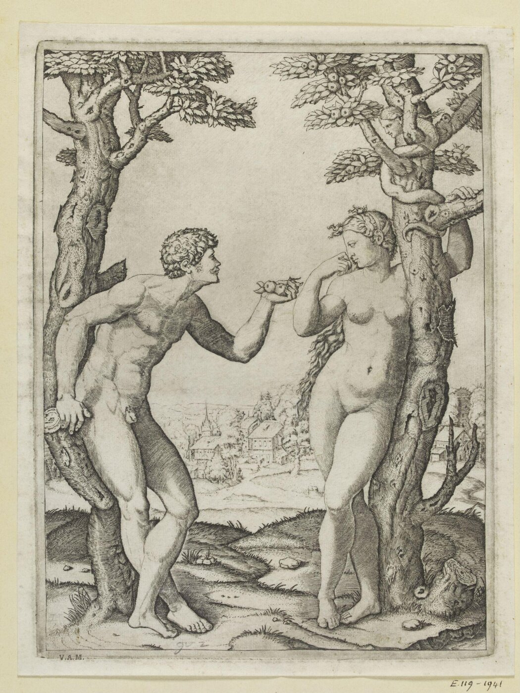 Raphael, Adam and Eve with the forbidden fruit