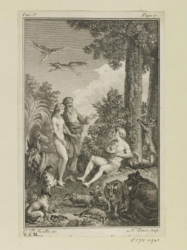 God presenting Eve to Adam | Nicolas Ponce | Clément Pierre Marillier ...