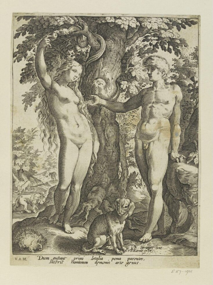 Eve tempting Adam top image