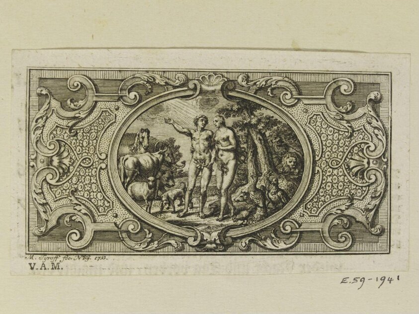 Adam and Eve (1733) by Martin Tyroff