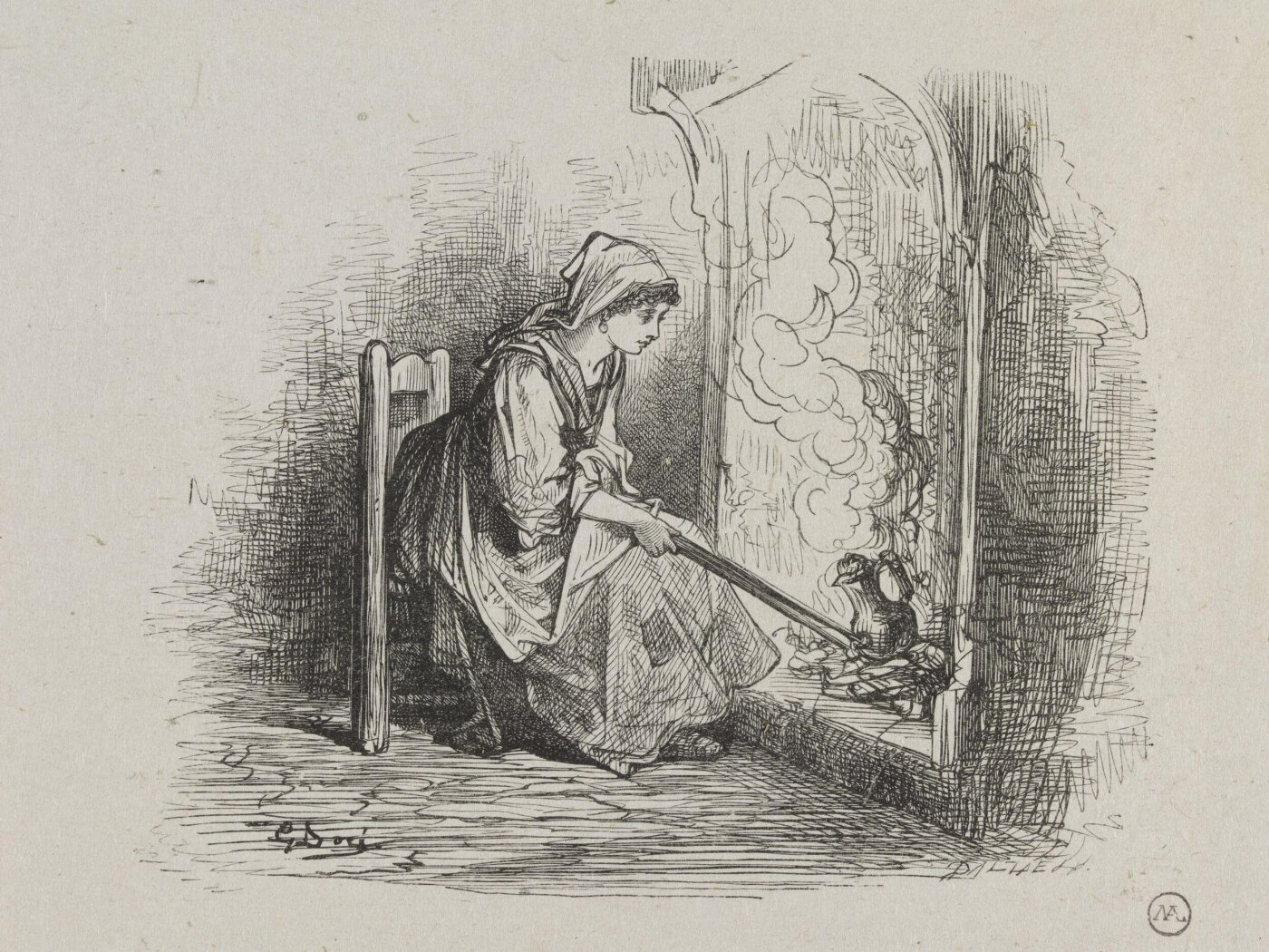 Gustave Dore, Proof for a wood engraving