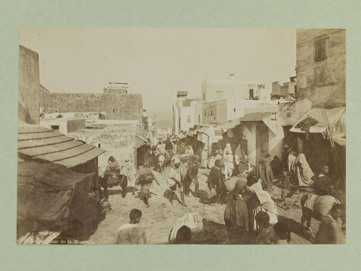 Unknown, The Street of the Mosque in Tangiers, Morocco.