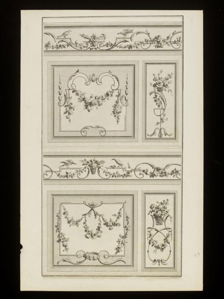IVe Cahier de Grouppes de Fleurs d'Ornemens et Trophées pour la Décoration. top image