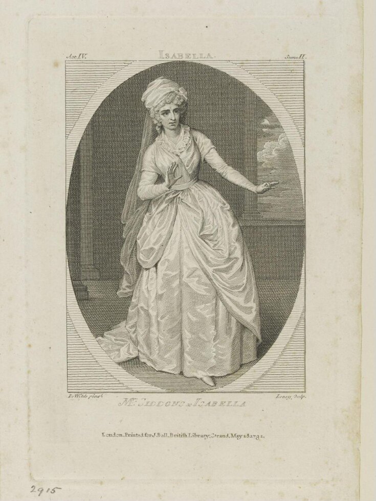 Mrs. Siddons as Isabella top image