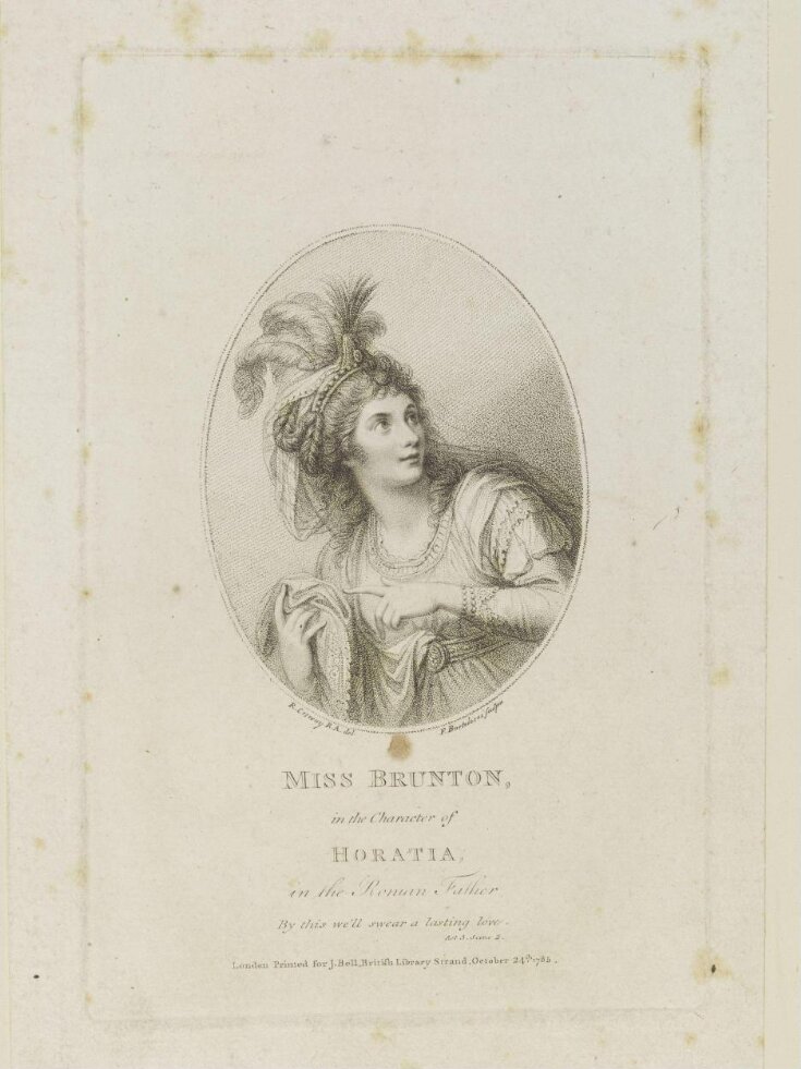 Miss Brunton in the character of Horatia top image
