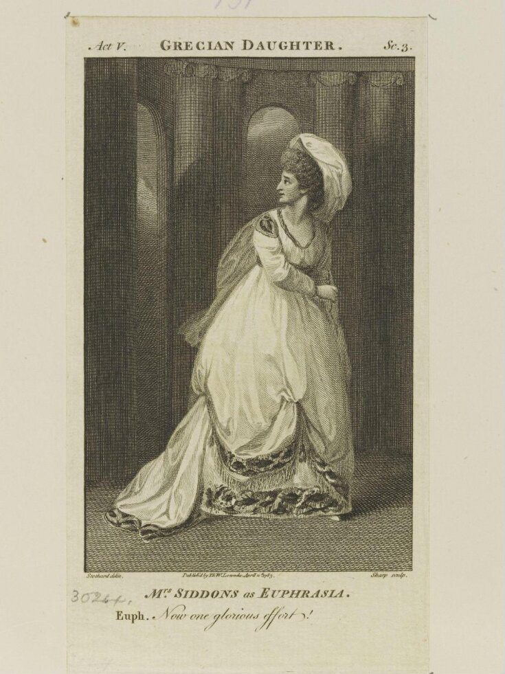 Mrs. Siddons as Euphrasia in 'The Grecian Daughter' top image