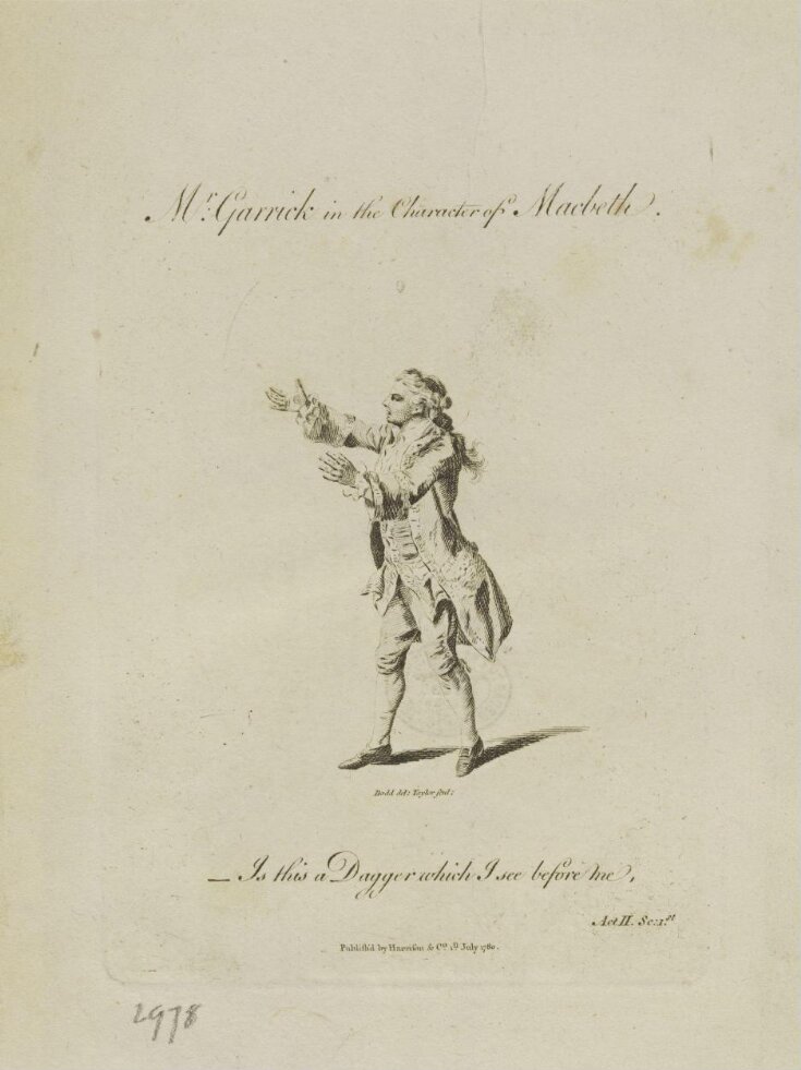 Mr. Garrick in the character of Macbeth image