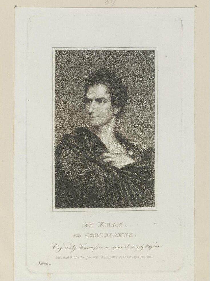 Mr. Edmund Kean as Coriolanus top image
