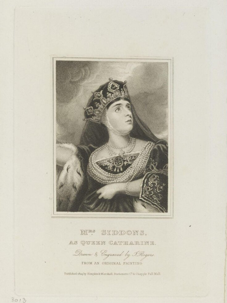 Mrs. Siddons as Queen Catharine top image