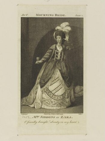 Mrs Siddons as Zara, in 'The Mourning Bride'