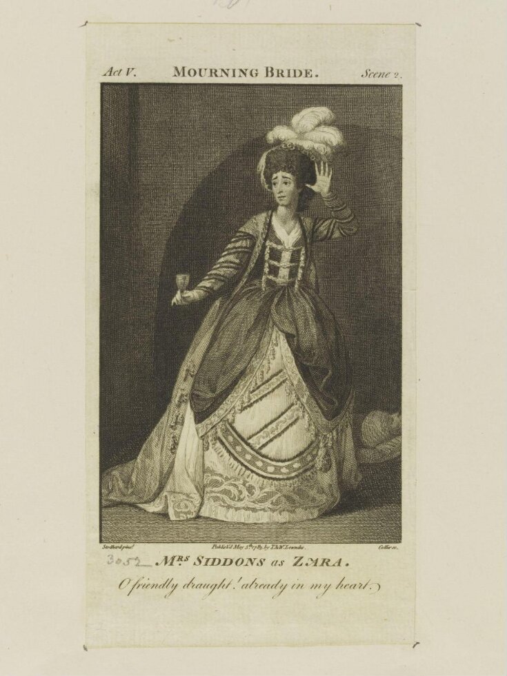 Mrs Siddons as Zara, in 'The Mourning Bride' image
