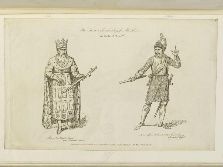 The first and second dress of Mr. Kean in Richard II. top image