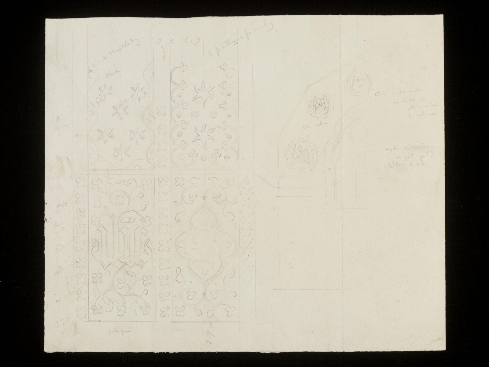Drawing, A.W.N. Pugin, 1845