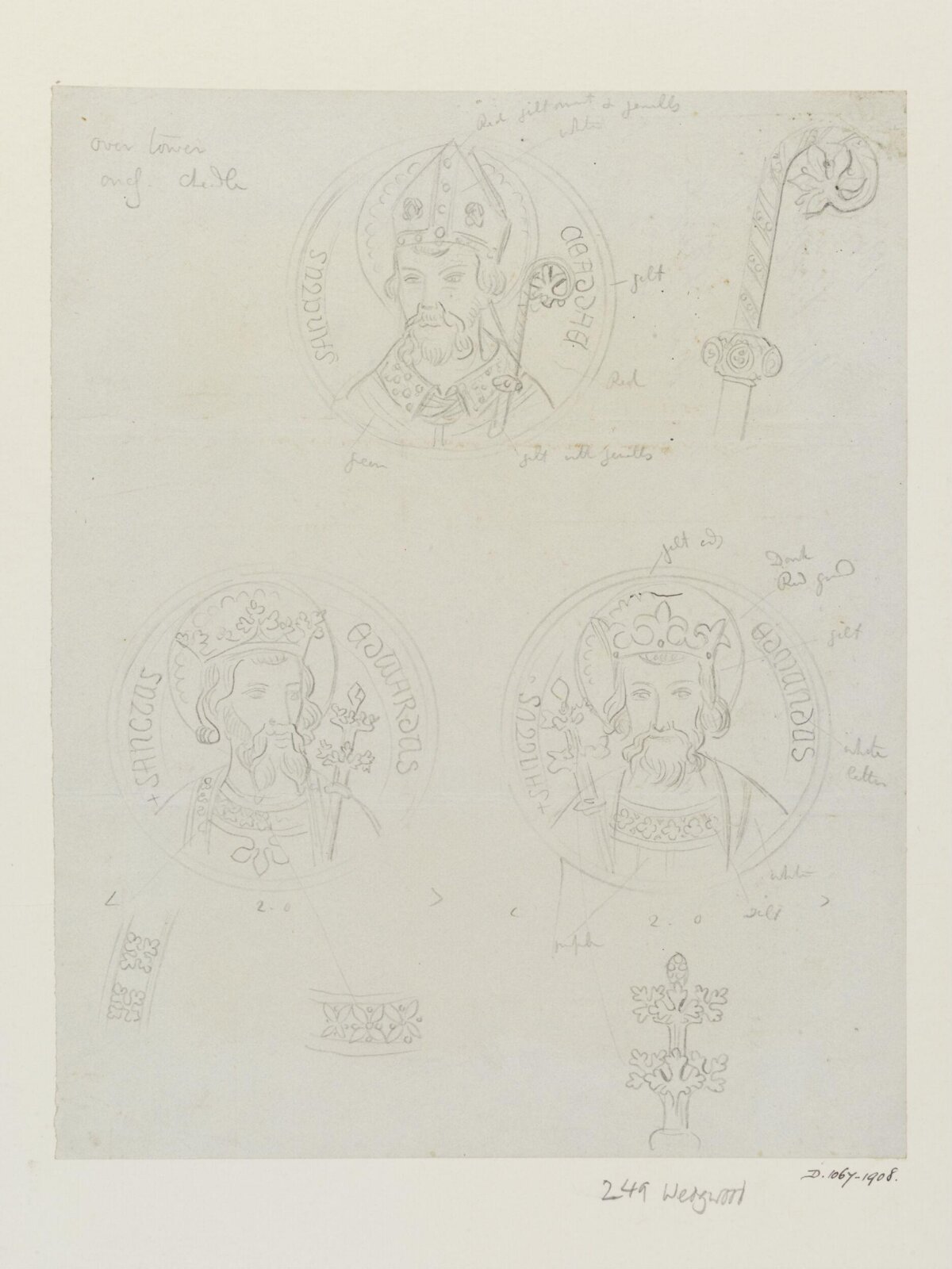 Drawing, A.W.N. Pugin, 1845