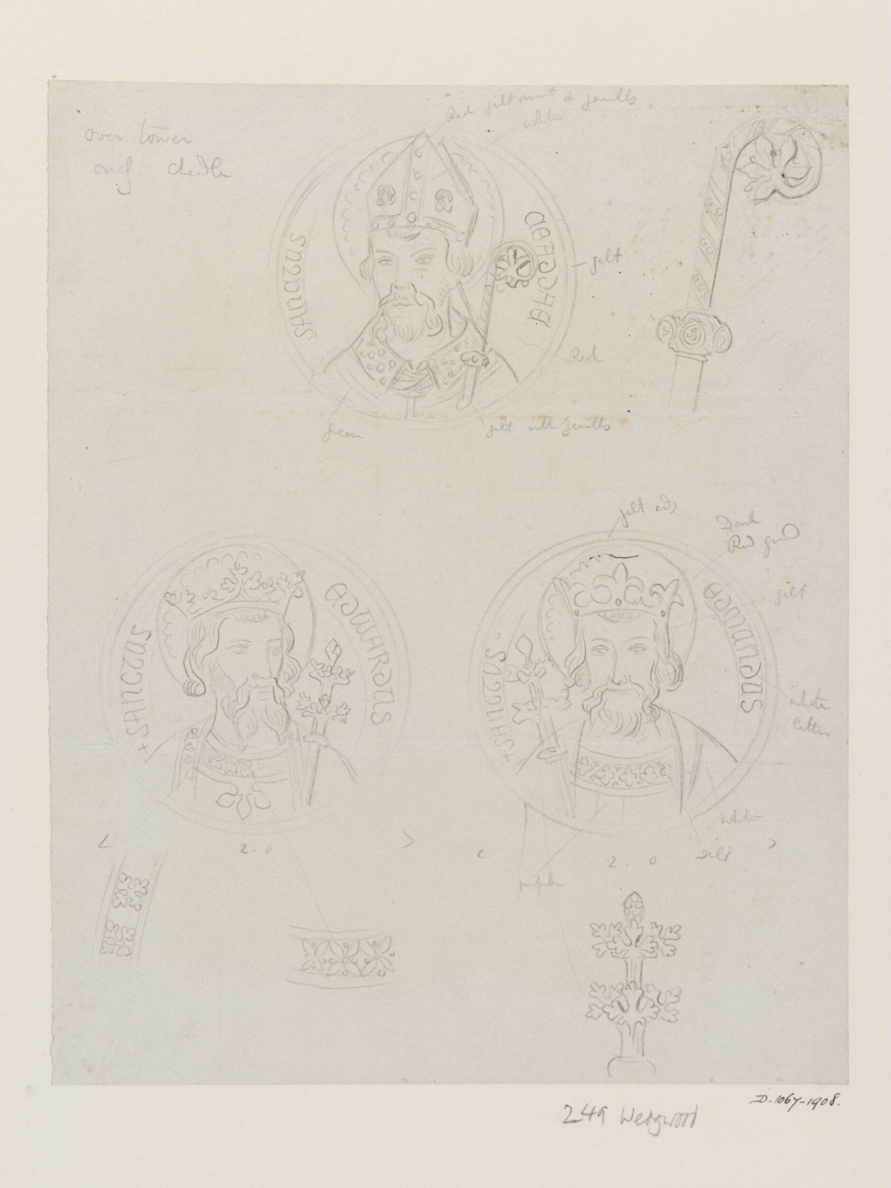 Drawing, A.W.N. Pugin, 1845