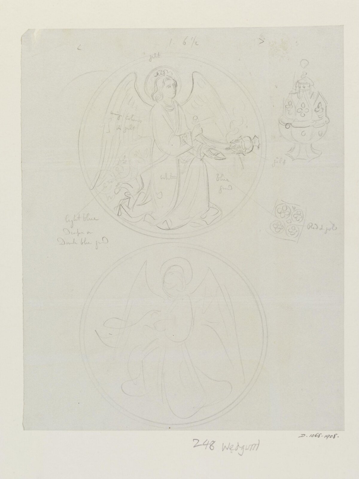 Drawing, A.W.N. Pugin, 1845