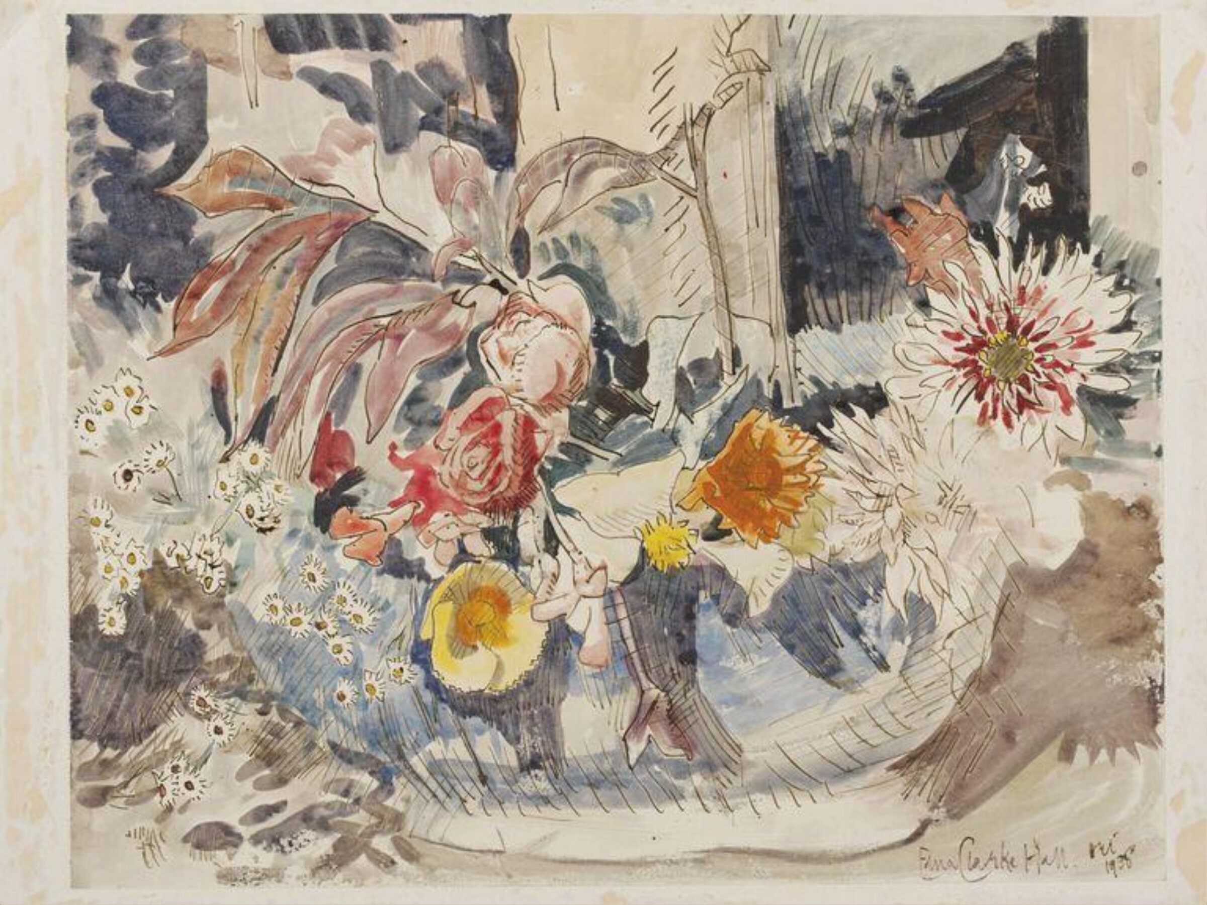 Flowers in a Bowl, Edna Clarke Hall, 1938