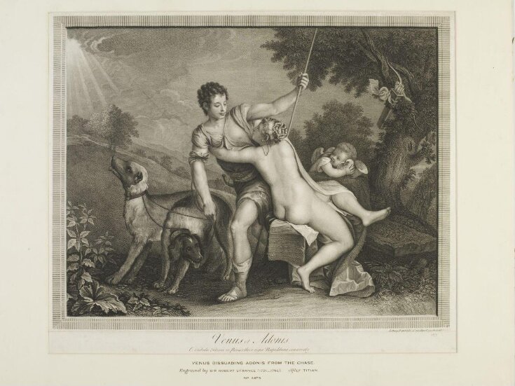 Venus dissuading Adonis from the chase top image