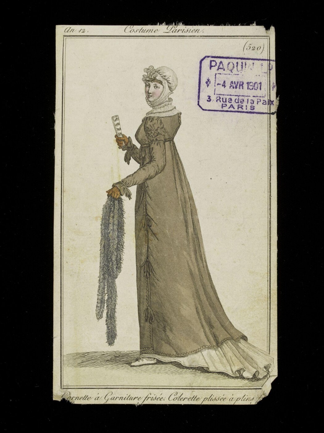 Unknown, Cornette a Garniture frisée. Colerette a plissée a plins [...]
