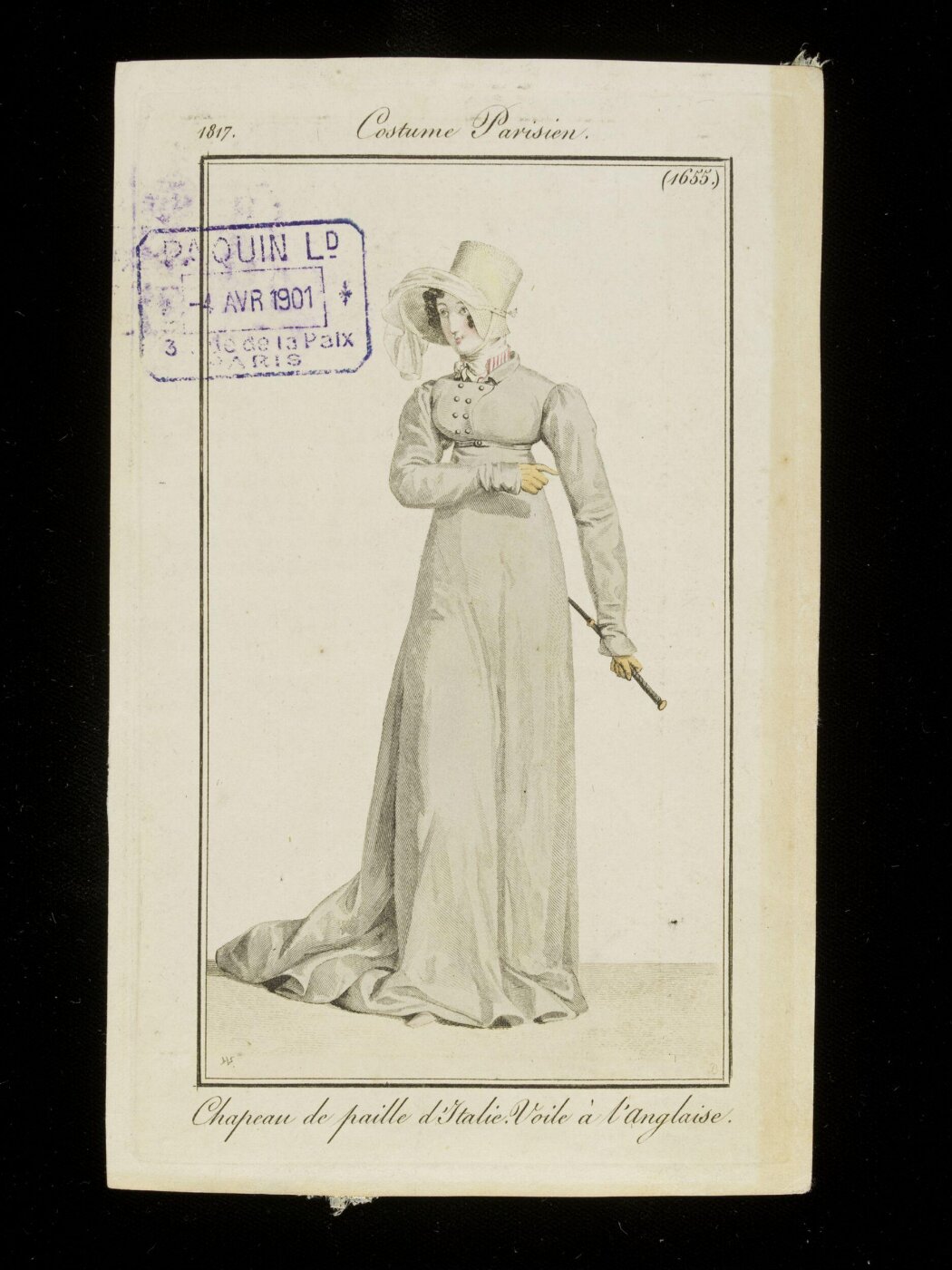 Unknown, Chapeau de paille d'Italie. Voile á l'Anglaise.