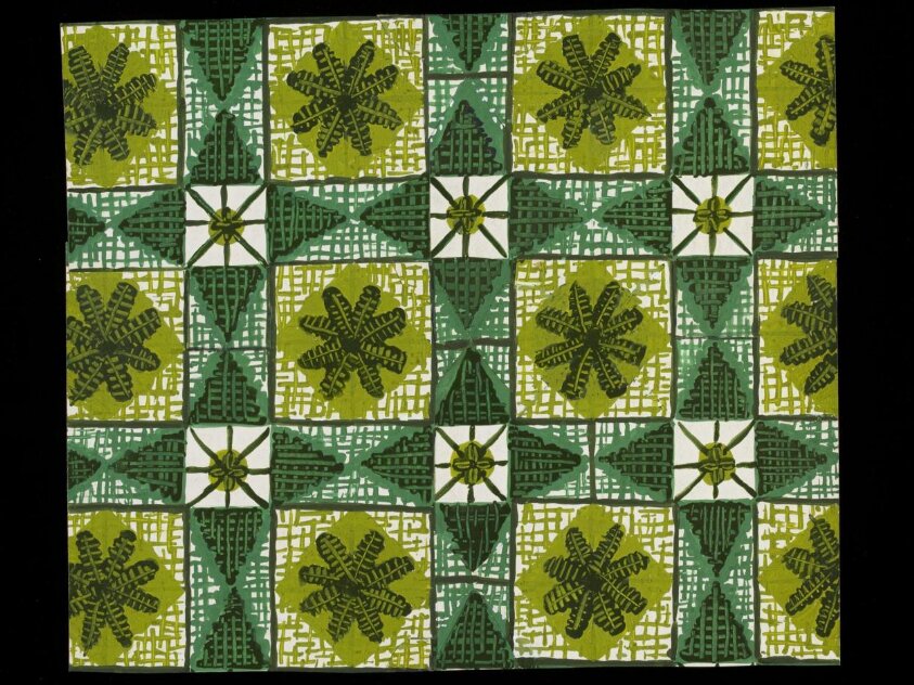 Textile design (ca. 1970) by Zhao Yong