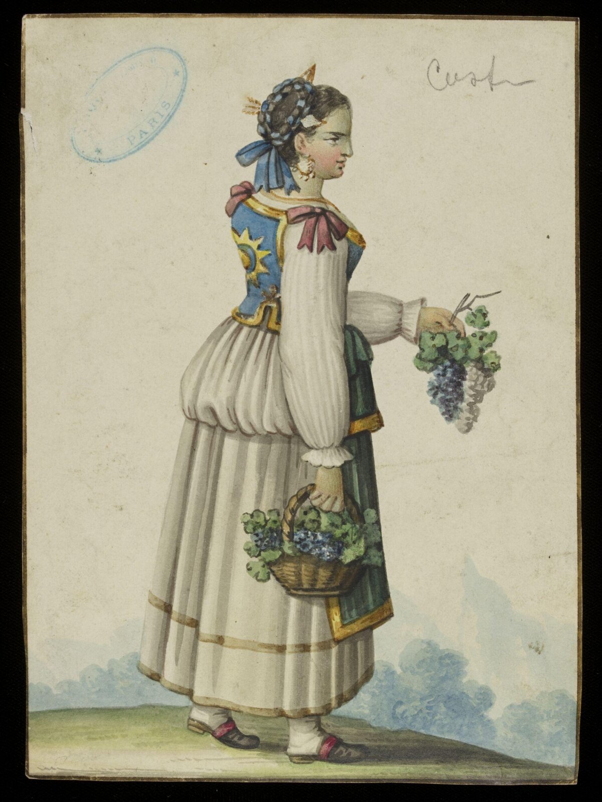 Watercolour drawing, first quarter 19th century