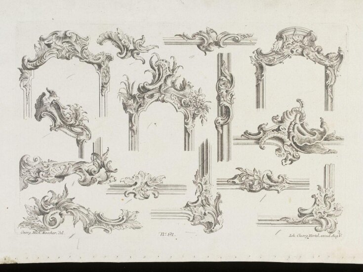 Design for Rococo Ornament | Johann Georg Hertel | Rosscher, Georg ...