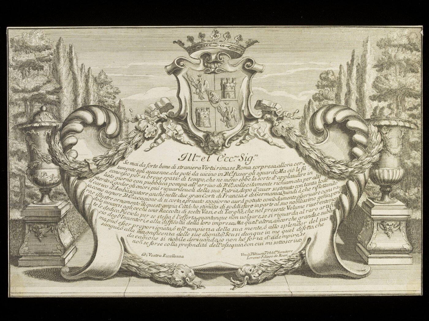 Giovanni Lanfranco, Raccolta di vasi diversi formati da illvstri artefici antichi e di varie targhe soprappóste álle fabbriche più insigni di Roma da celebri architetti moderni