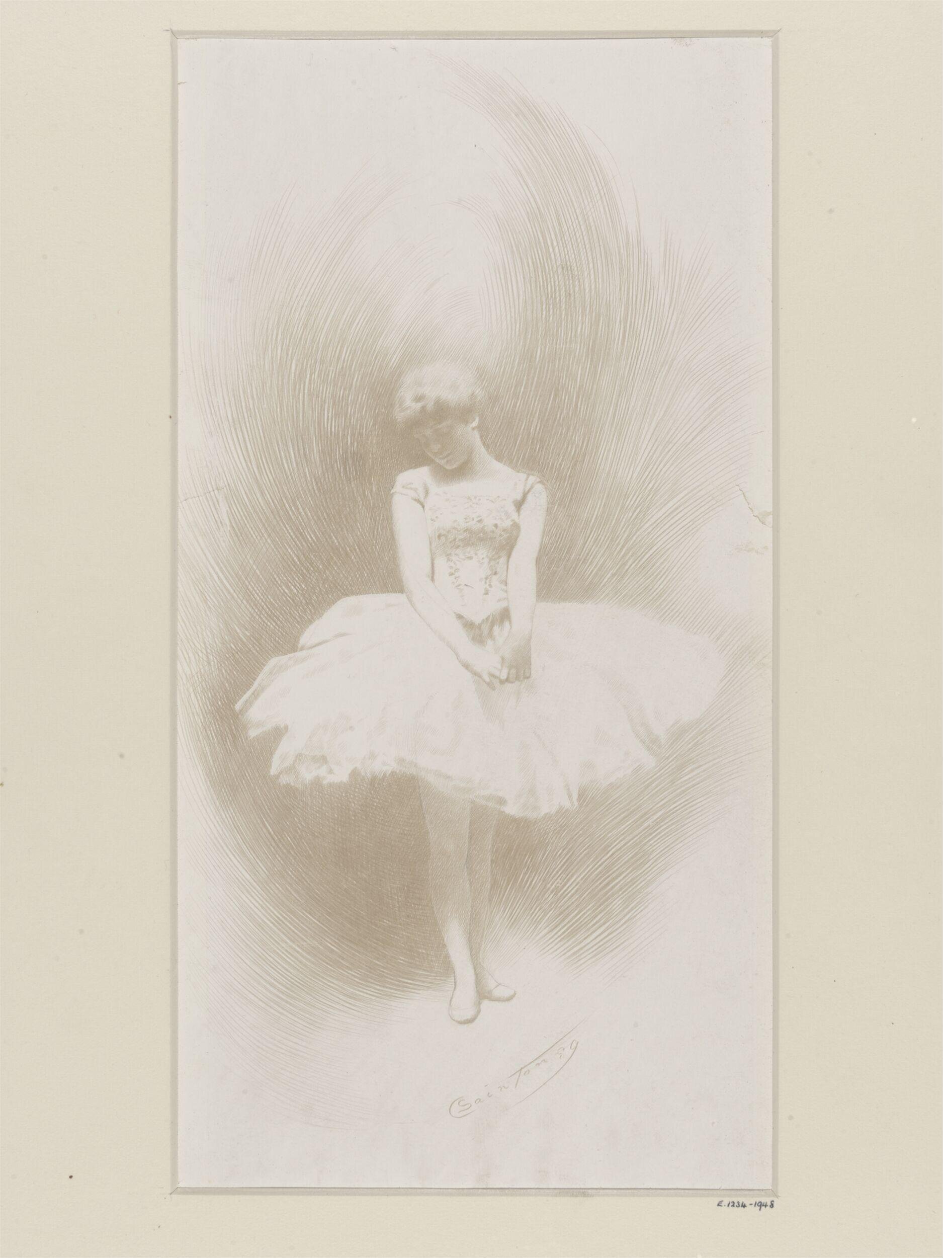 Study of a ballet-dancer by Charles Prosper Sainton