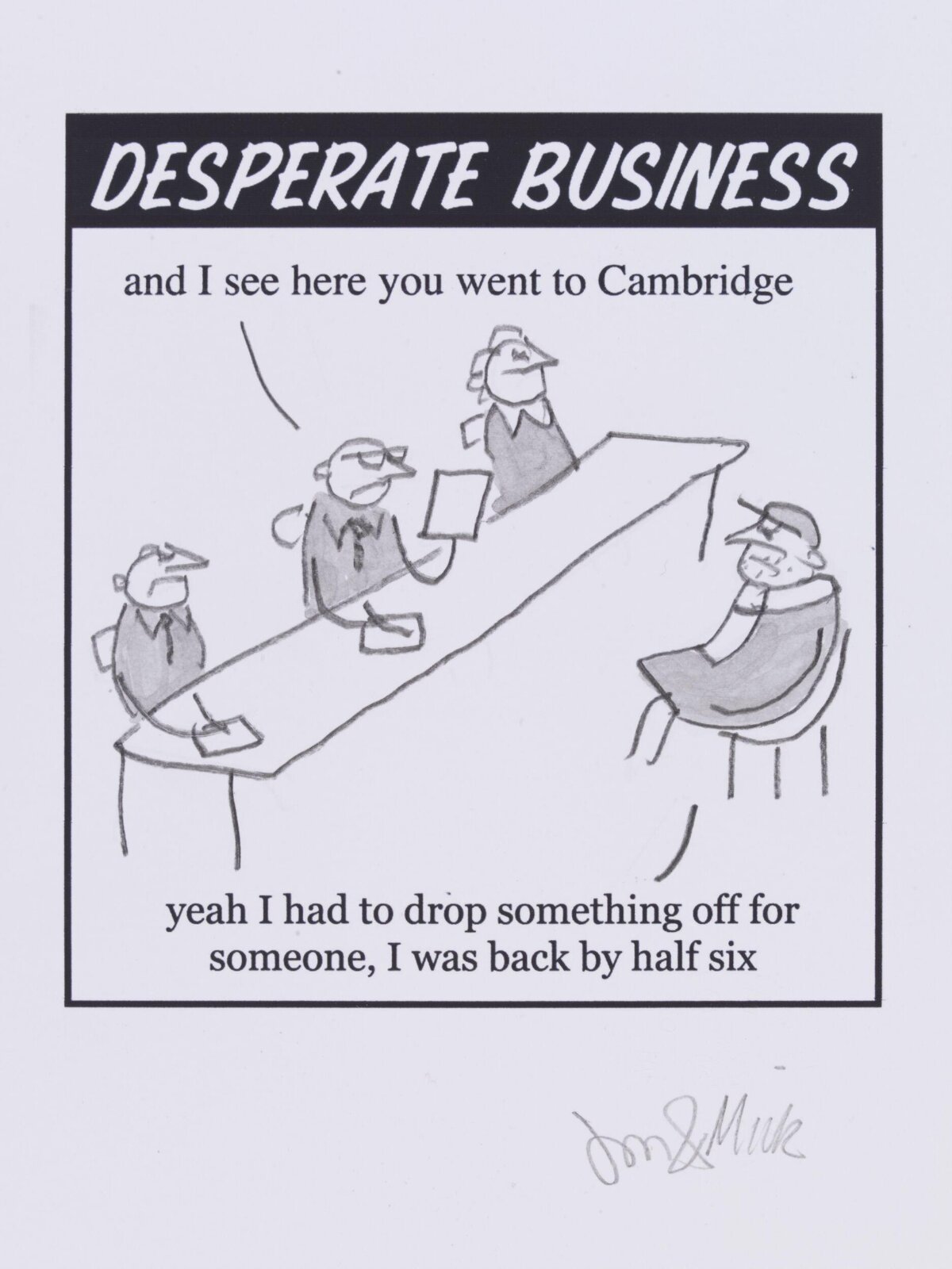Desperate Business - Cambridge, Jon Link, 2012