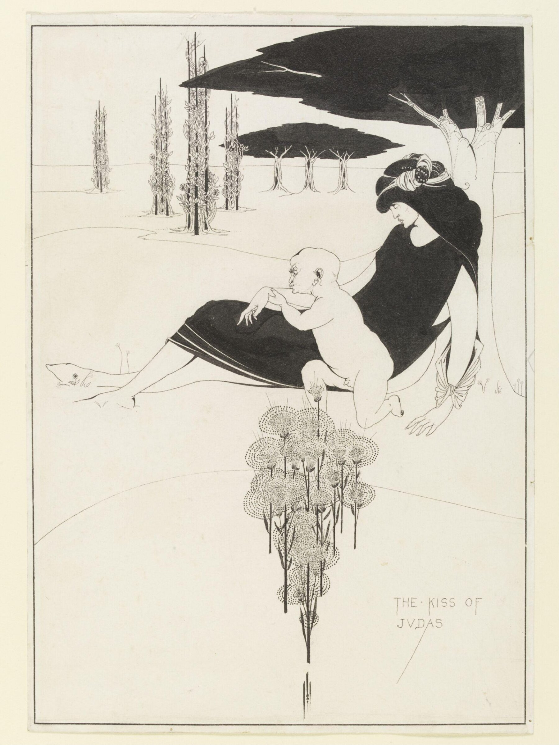 The Kiss of Judas, Aubrey Vincent Beardsley, 1893
