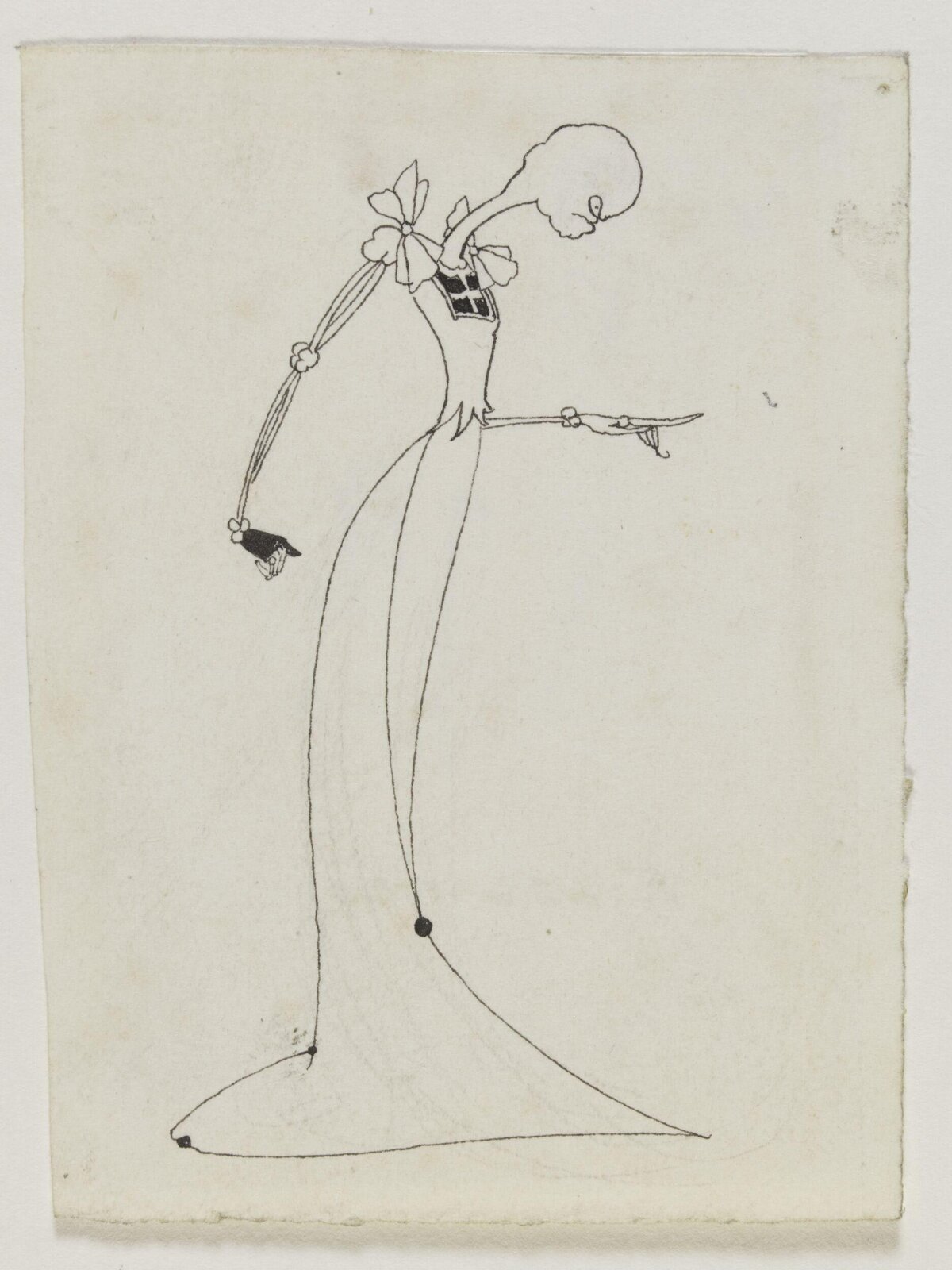 Skeleton in an Evening Frock, Aubrey Beardsley, 1893