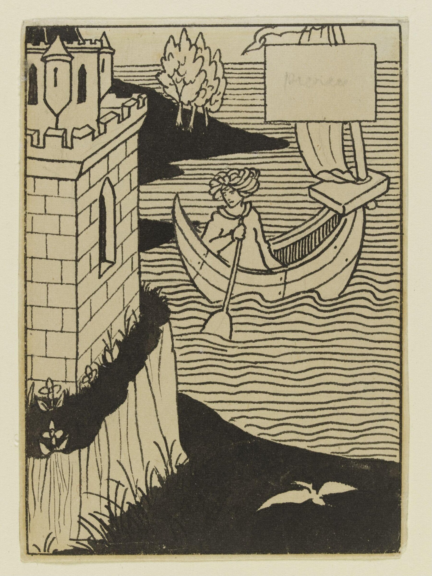 Sir Lancelot passed over the sea, Aubrey Beardsley, ca.1893-4