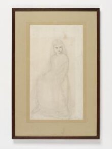 Drawing of a dancing girl: study for 'The Borgia Family', a watercolour at Tullie House Museum, Carlisle thumbnail 1
