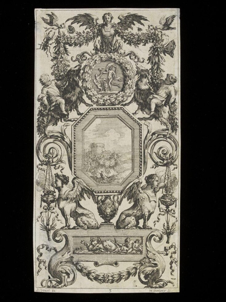 Livre De Diverses Grotesques Peintes Dans Le Cabinet Et Bains De La Reyne Regente, Au Palais Royal etc. top image