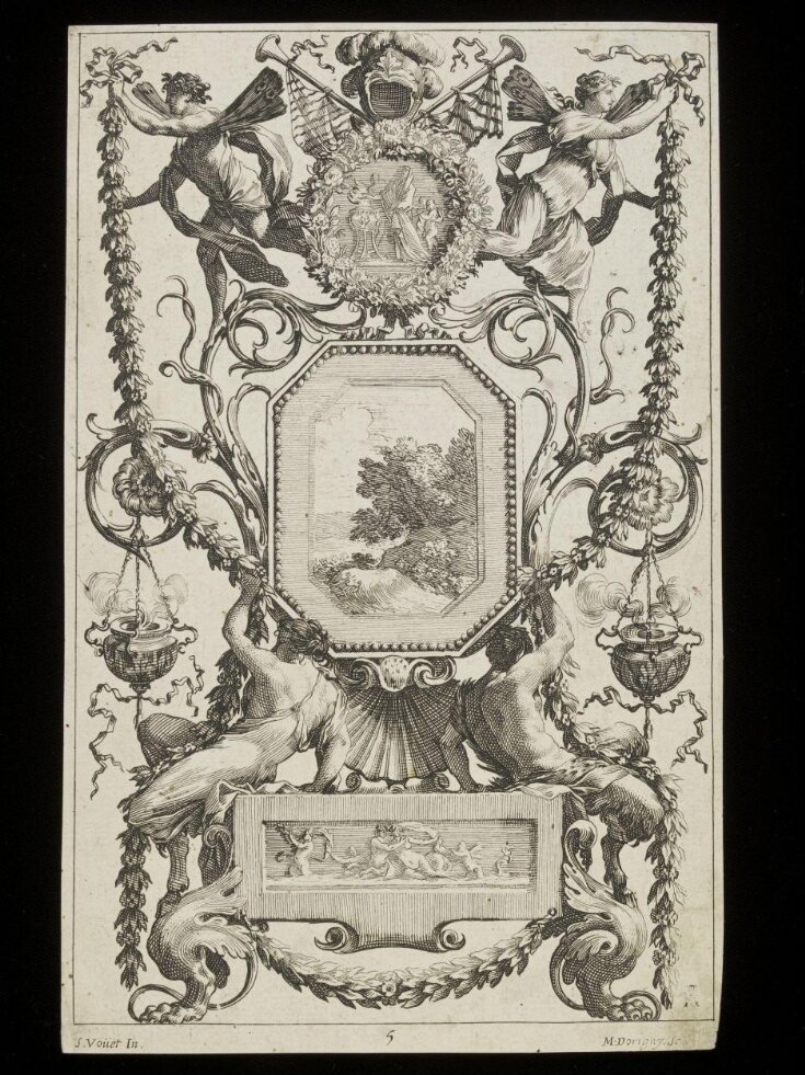 Livre De Diverses Grotesques Peintes Dans Le Cabinet Et Bains De La Reyne Regente, Au Palais Royal etc. top image